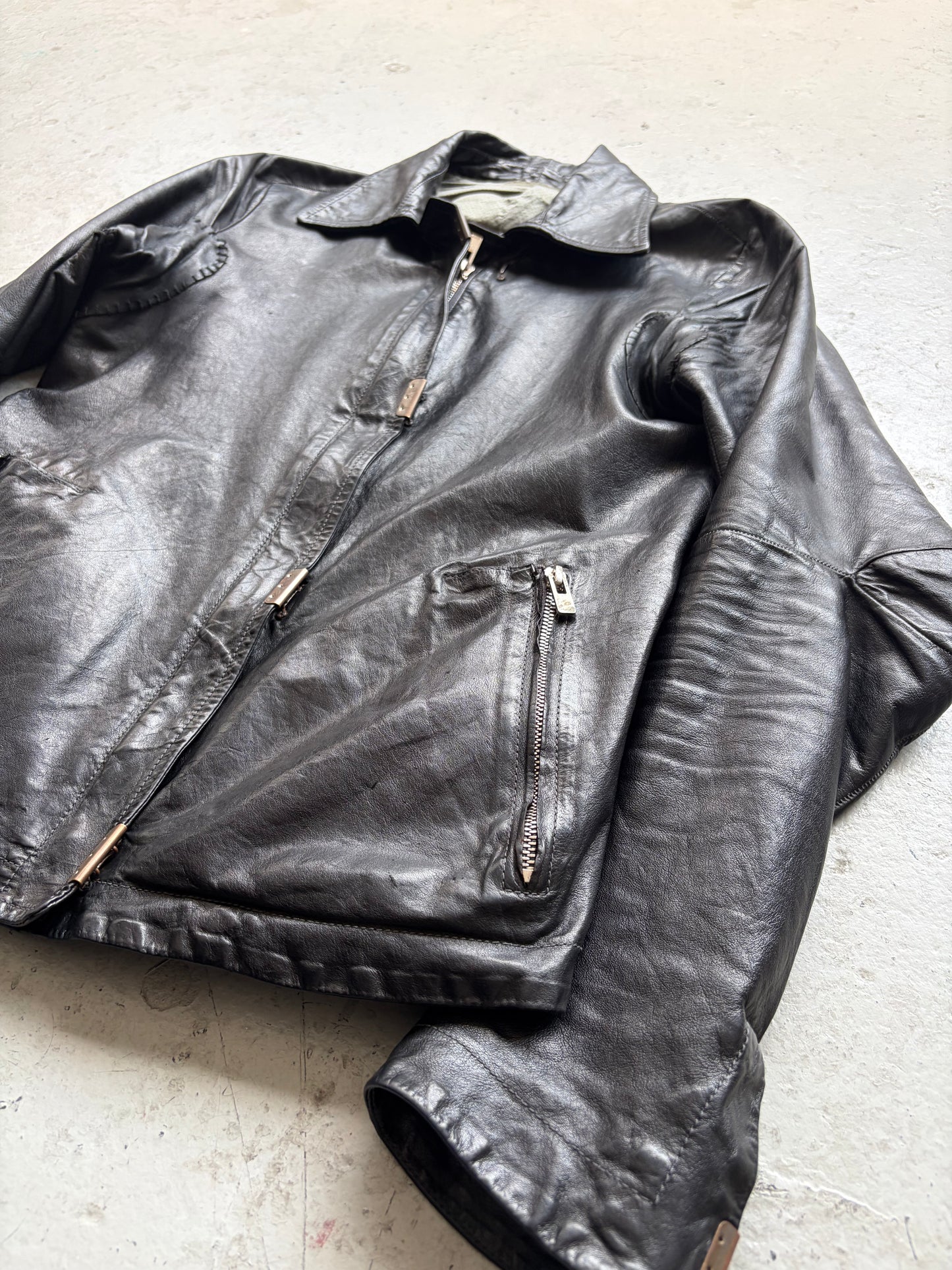 Carol Christian Poell Scarstitch Leather Jacket (40)
