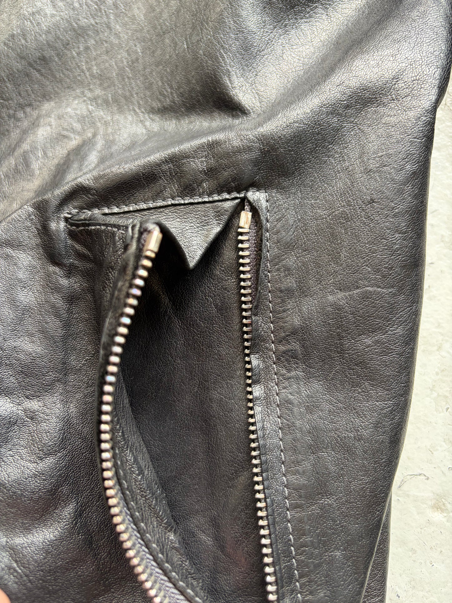 Carol Christian Poell Scarstitch Leather Jacket (40)