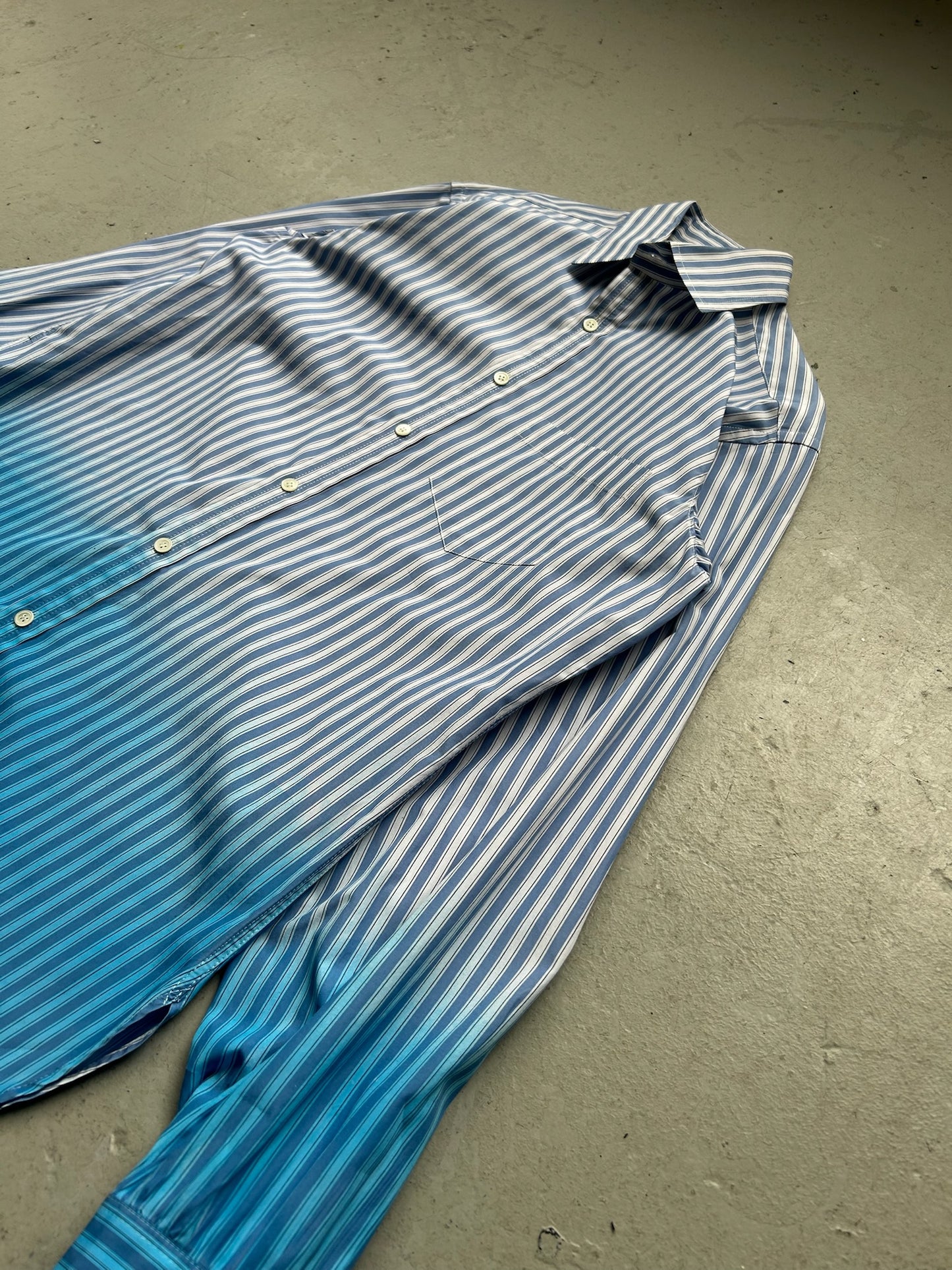 Marni Light Blue Striped Gradient Button Up (48)