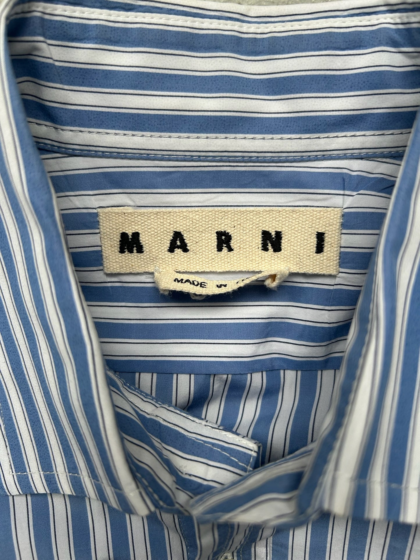 Marni Light Blue Striped Gradient Button Up (48)