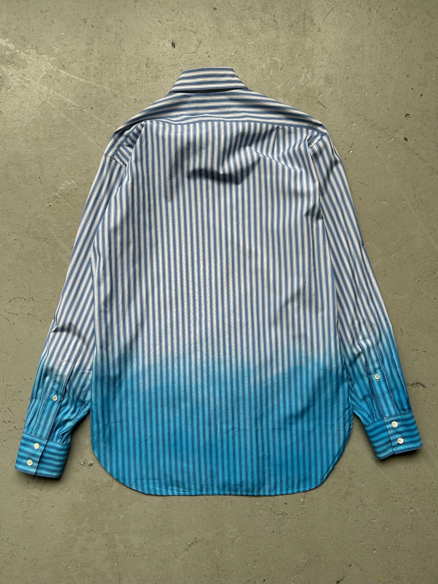 Marni Light Blue Striped Gradient Button Up (48)