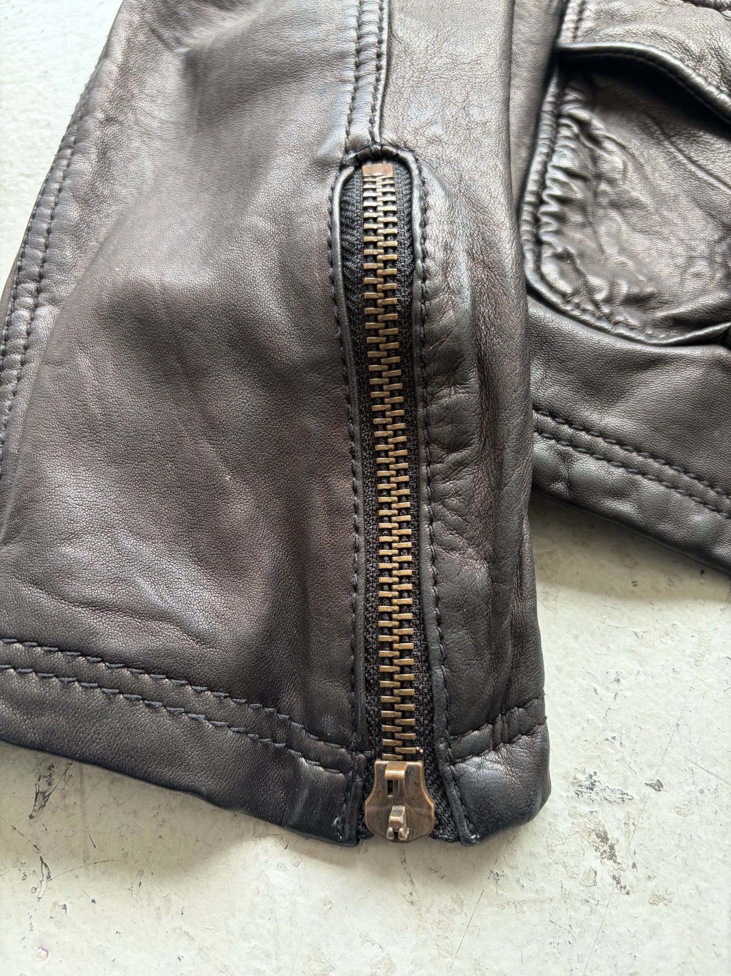Dolce & Gabbana Multi Pocket Black Leather Jacket (50)