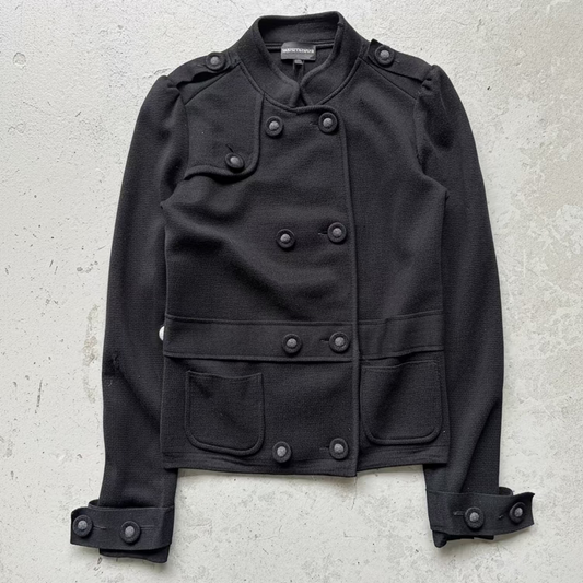 Emporio Armani Black Wool Napoleon Jacket (42)