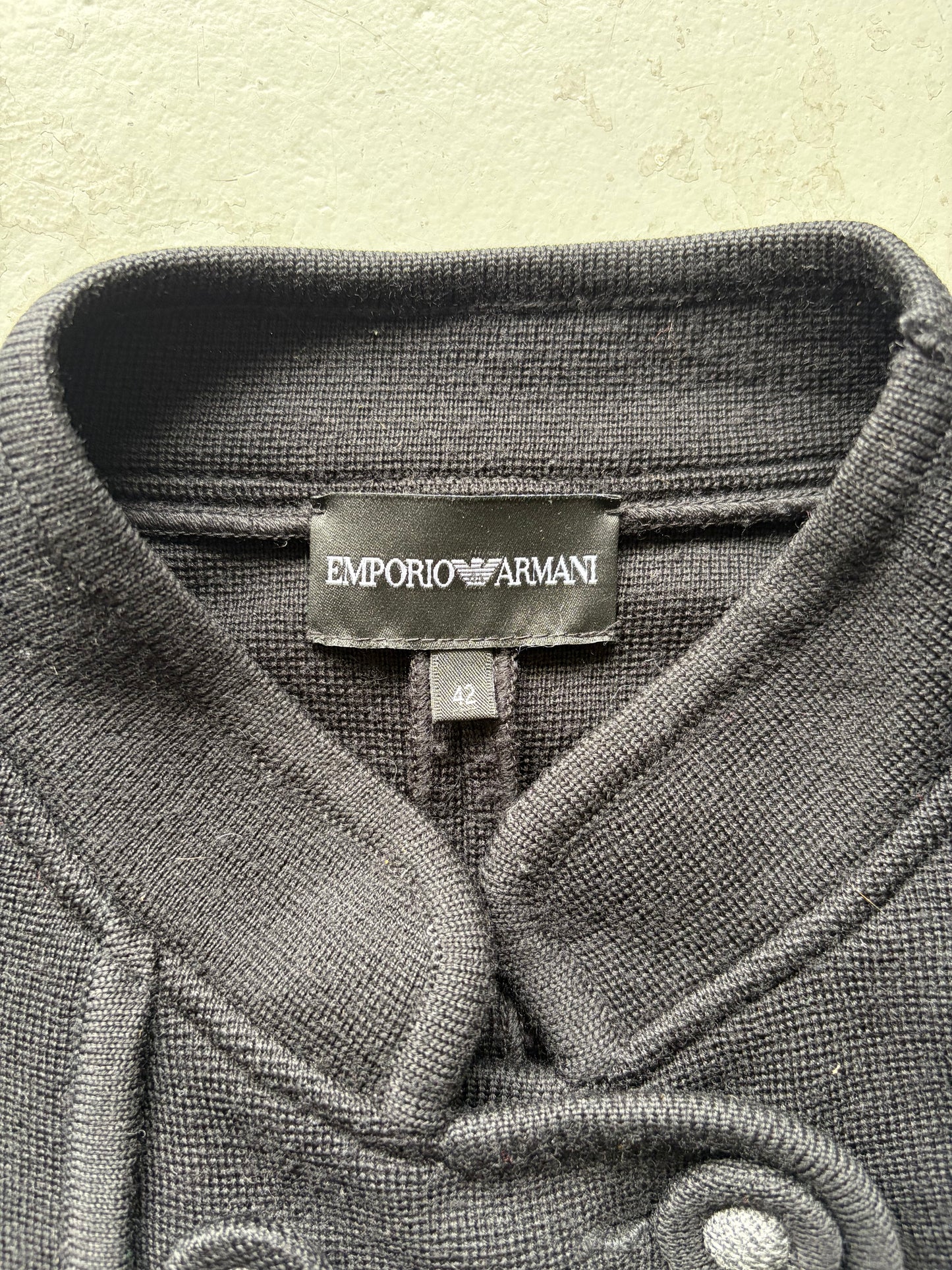 Emporio Armani Black Wool Napoleon Jacket (42)