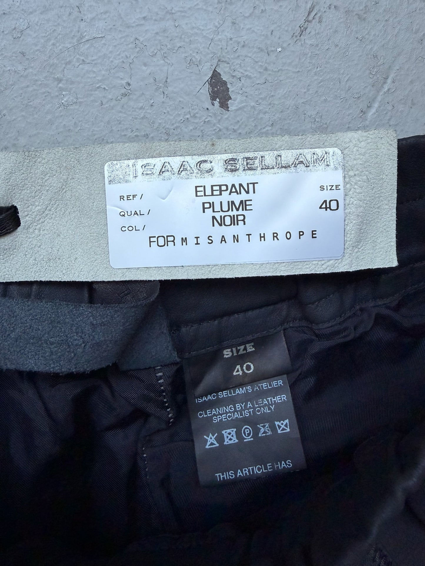 Isaac Sellam Black Leather Custom Bottoms (40)