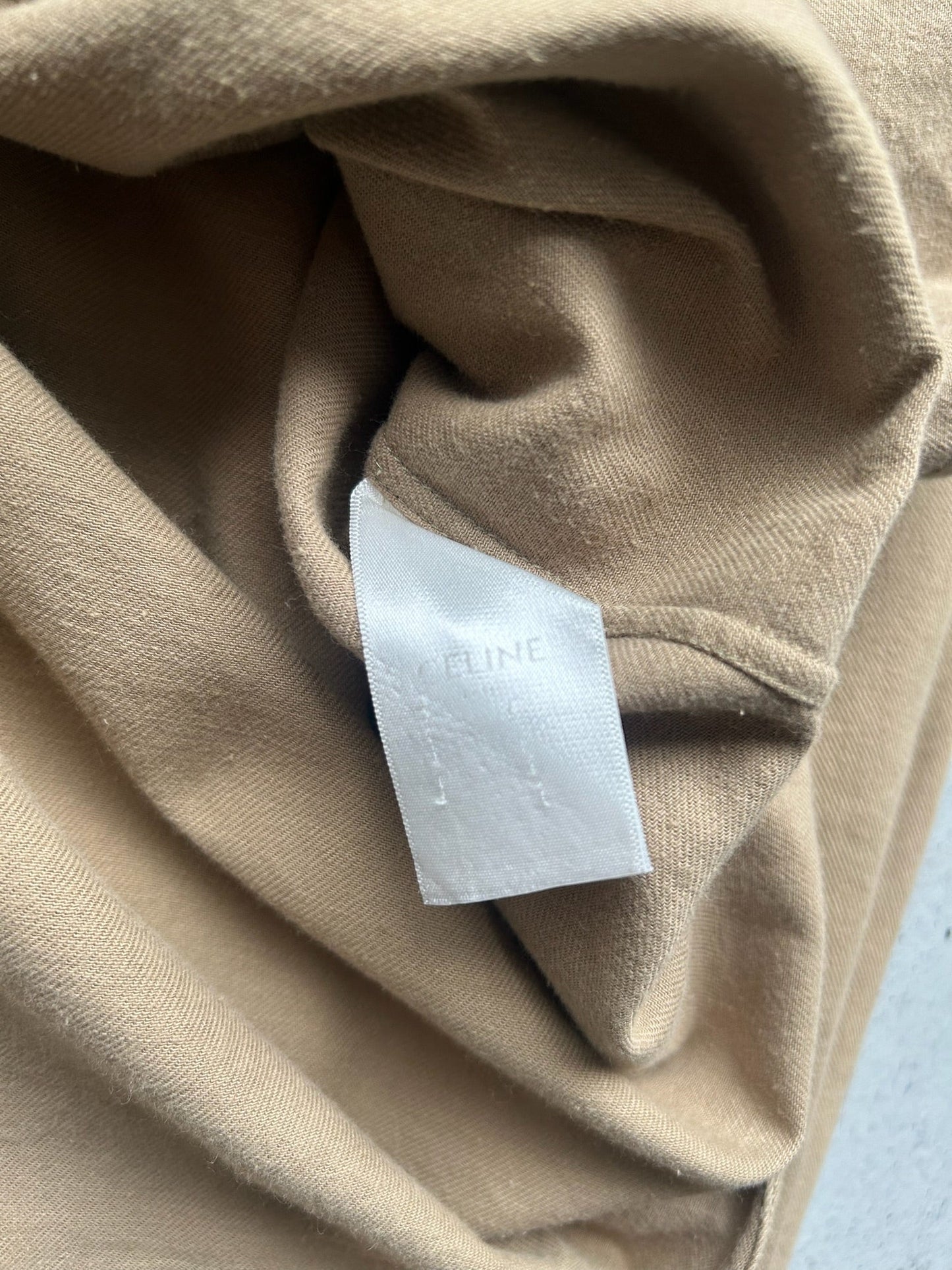 Celine SS20 Hedi Slimane Tan Military Shirt (41)