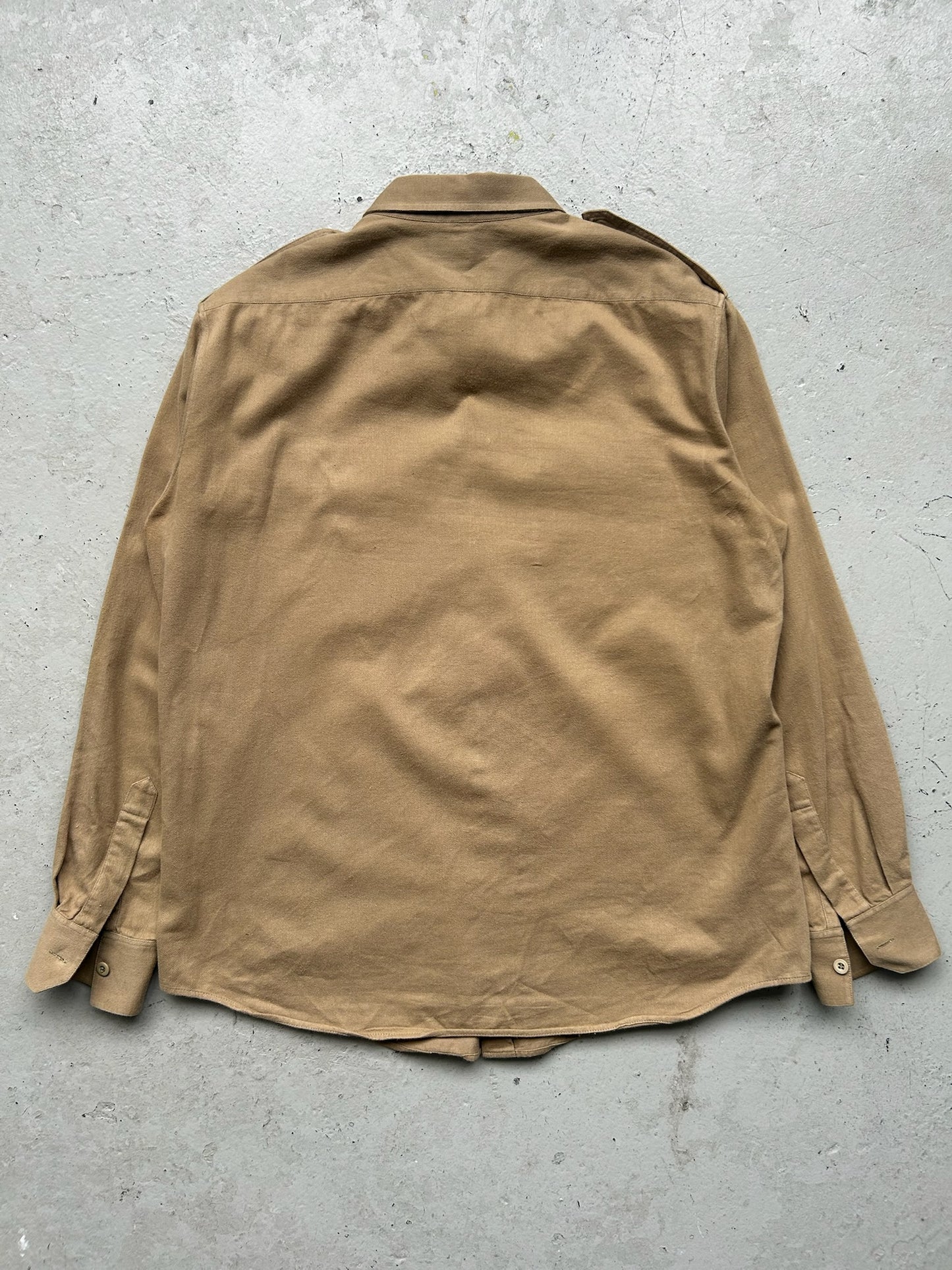 Celine SS20 Hedi Slimane Tan Military Shirt (41)