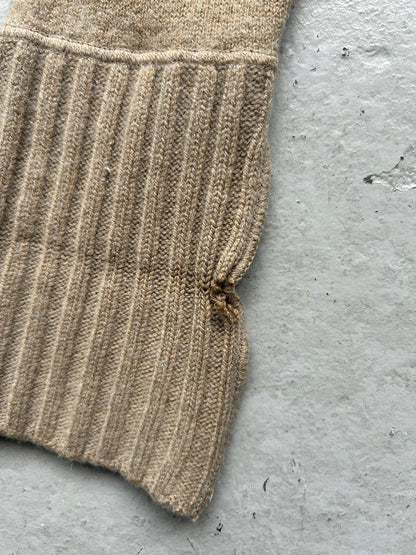 Dolce & Gabbana Tan Lana Merino Wool Zip Up (M)