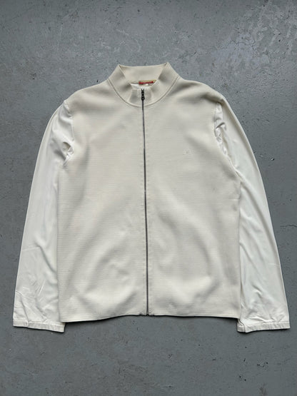 Prada Sport Cream Nylon Sleeved Zip Up (50)
