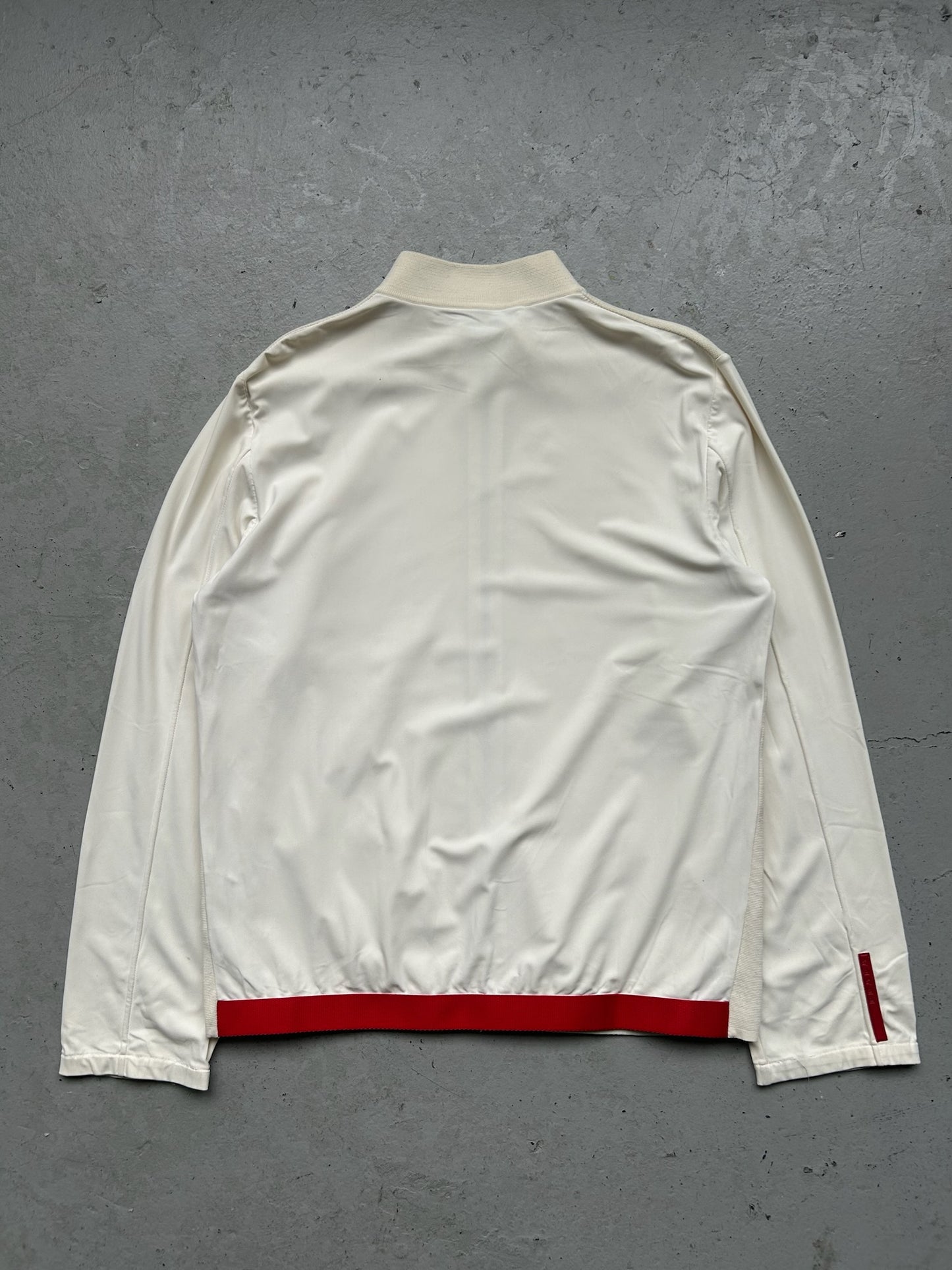 Prada Sport Cream Nylon Sleeved Zip Up (50)