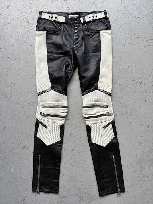 Saint Laurent Paris FW13 Moto Leather Biker Pants (46)