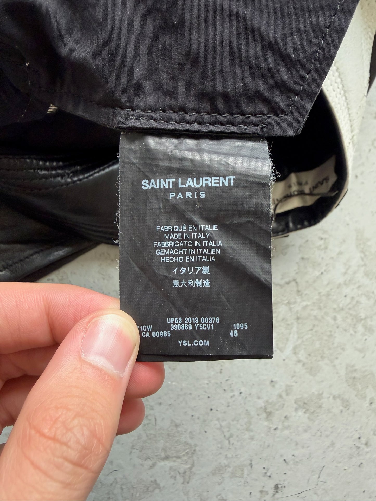 Saint Laurent Paris FW13 Moto Leather Biker Pants (46)