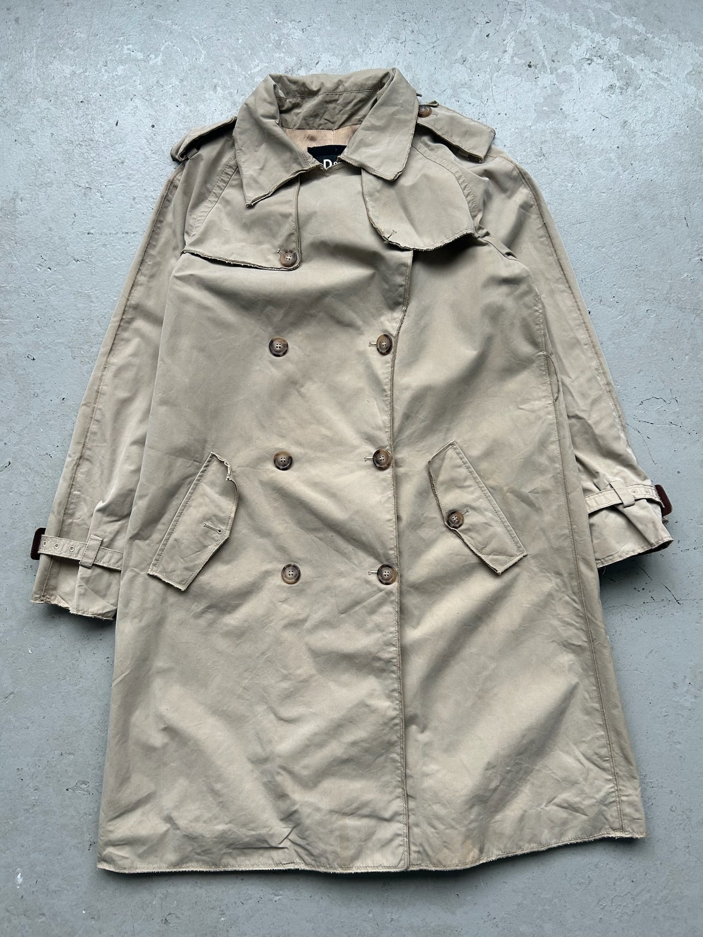 Dolce & Gabbana Khaki Double Brest Trench Coat (46)