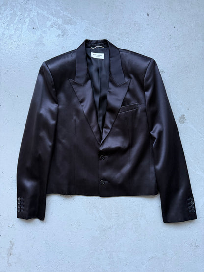 Saint Laurent Paris Satin Lappele Blazer (52)