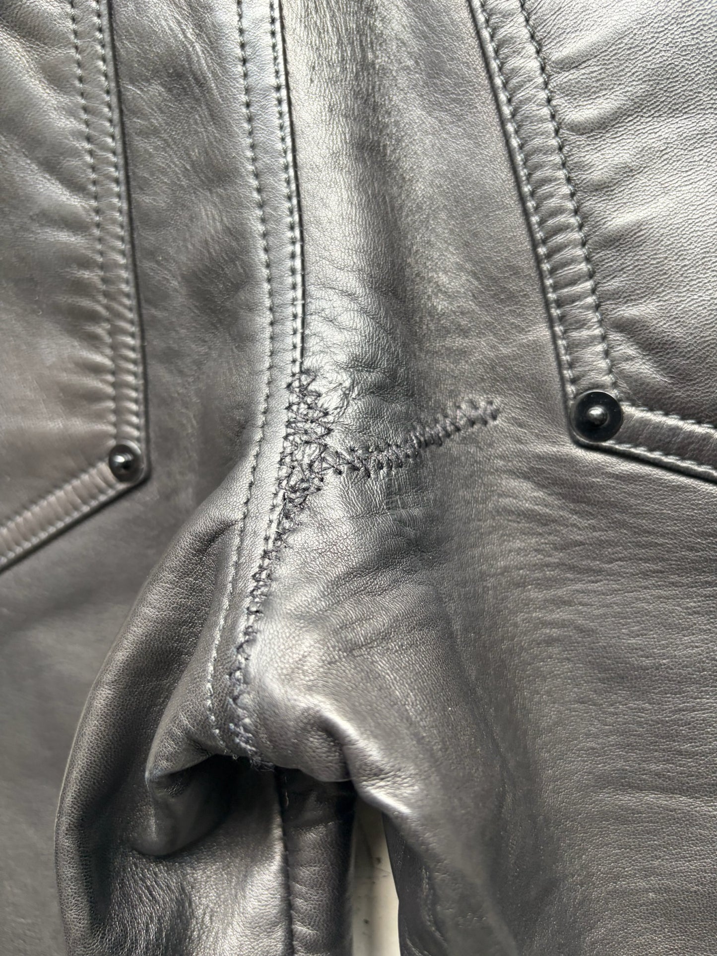 Saint Laurent Paris FW13 Moto Leather Biker Pants (46)