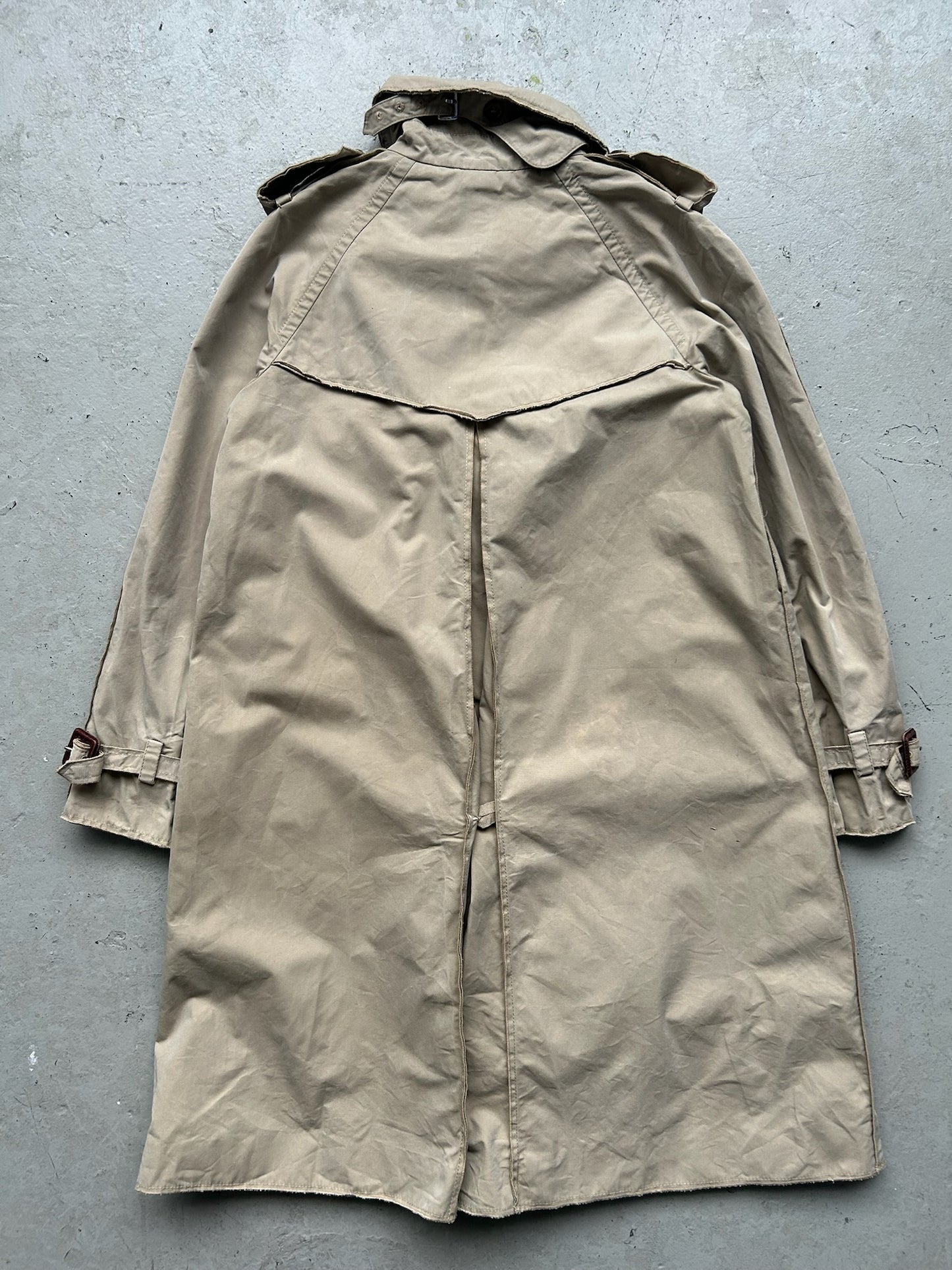 Dolce & Gabbana Khaki Double Brest Trench Coat (46)