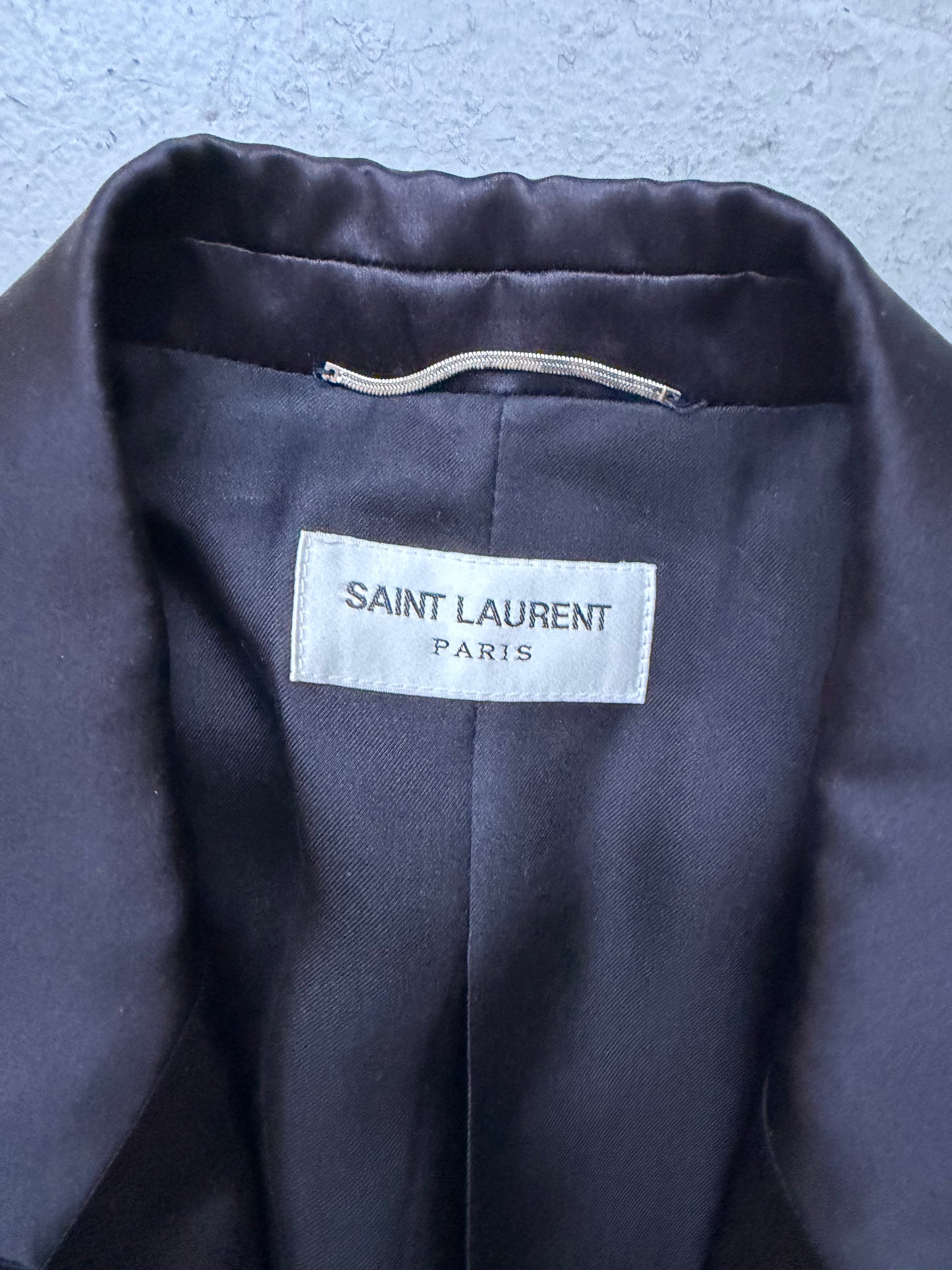 Saint Laurent Paris Satin Lappele Blazer (52)