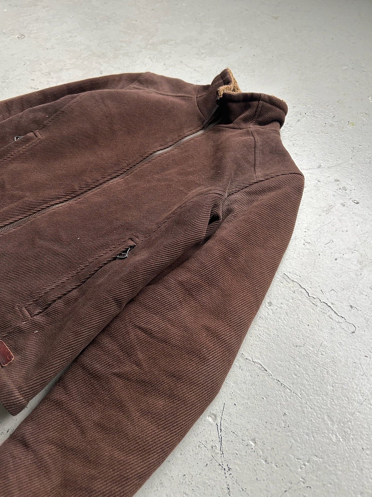 Dolce & Gabbana Brown Corduroy Fur Jacket (S)