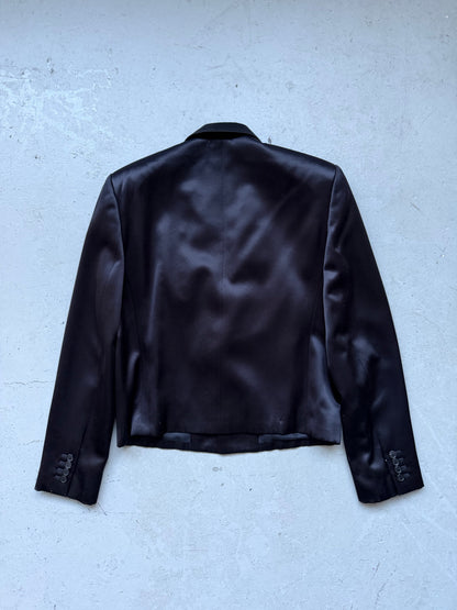 Saint Laurent Paris Satin Lappele Blazer (52)