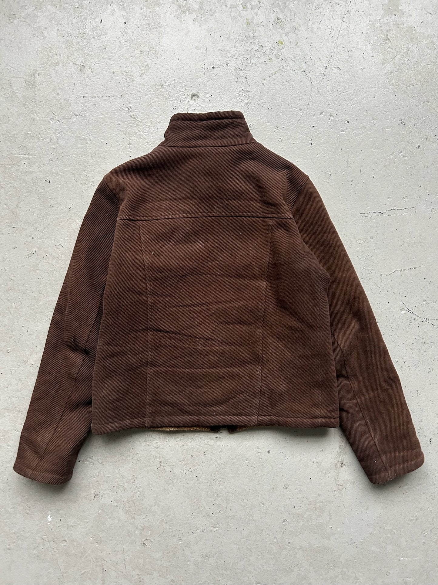 Dolce & Gabbana Brown Corduroy Fur Jacket (S)