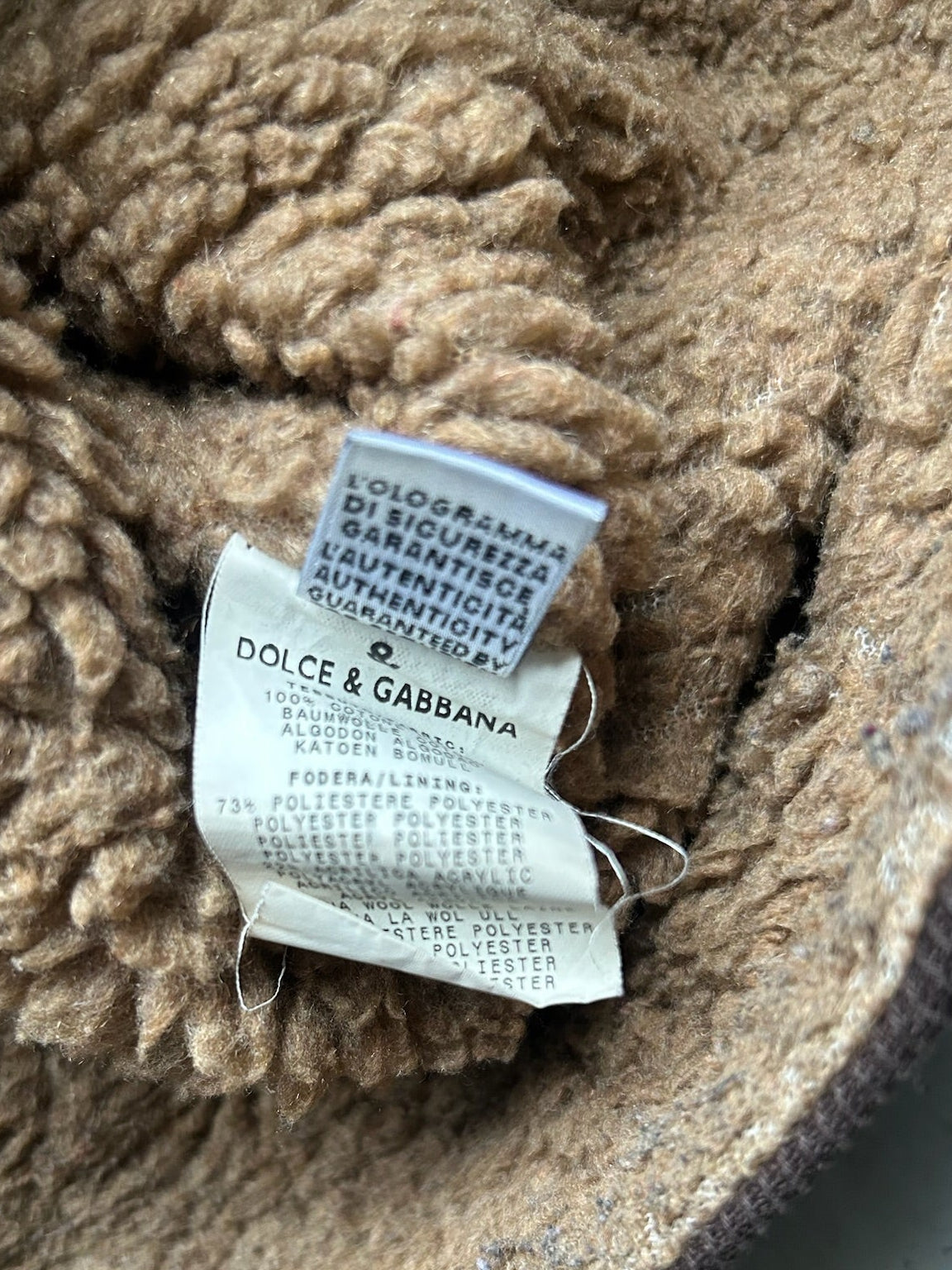 Dolce & Gabbana Brown Corduroy Fur Jacket (S)