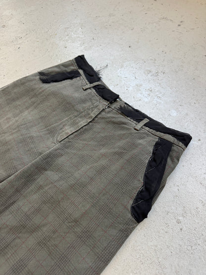 Maison Margiela Blank Label Green Plaid Trousers (29)