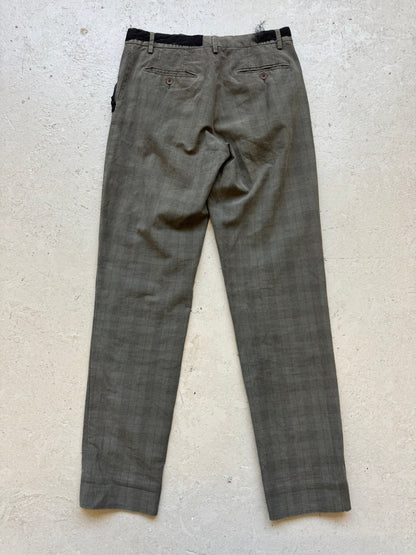 Maison Margiela Blank Label Green Plaid Trousers (29)