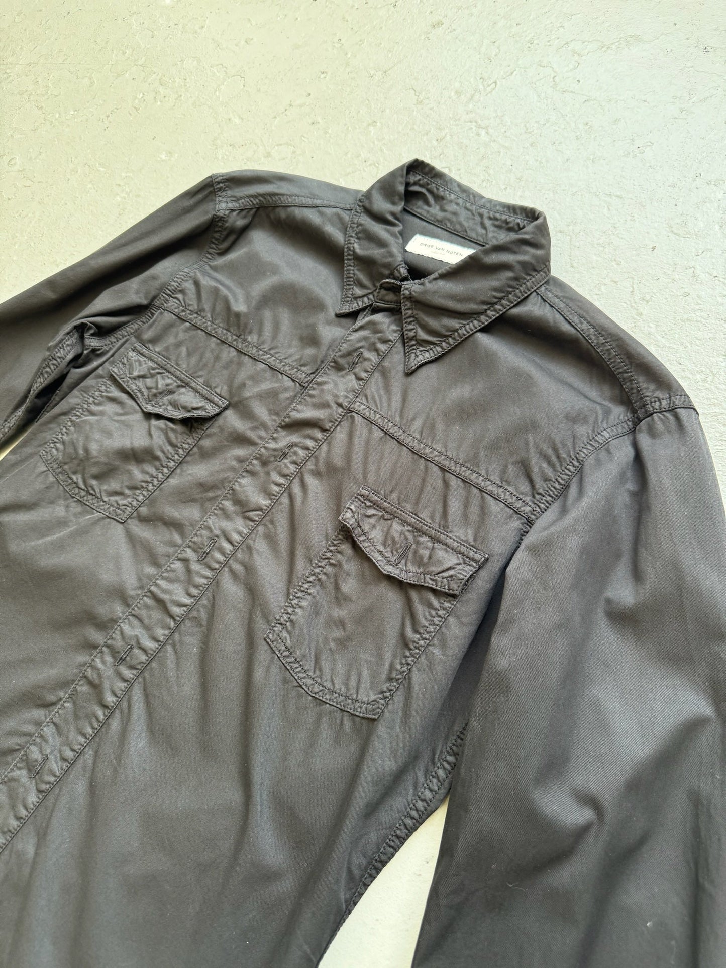 Dries Van Noten Snap Button Double Pocket Button Up (44)