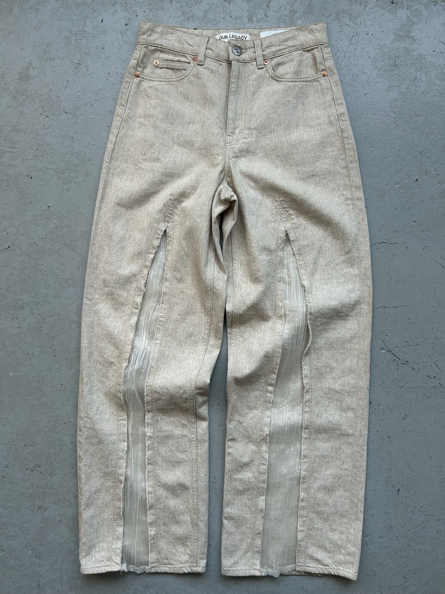 Our Legacy Ecru Slashed Denim (34)