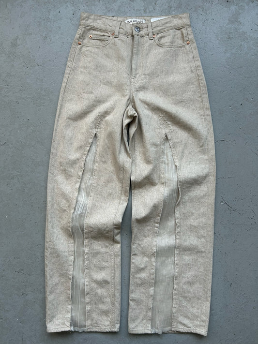 Our Legacy Ecru Slashed Denim (34)