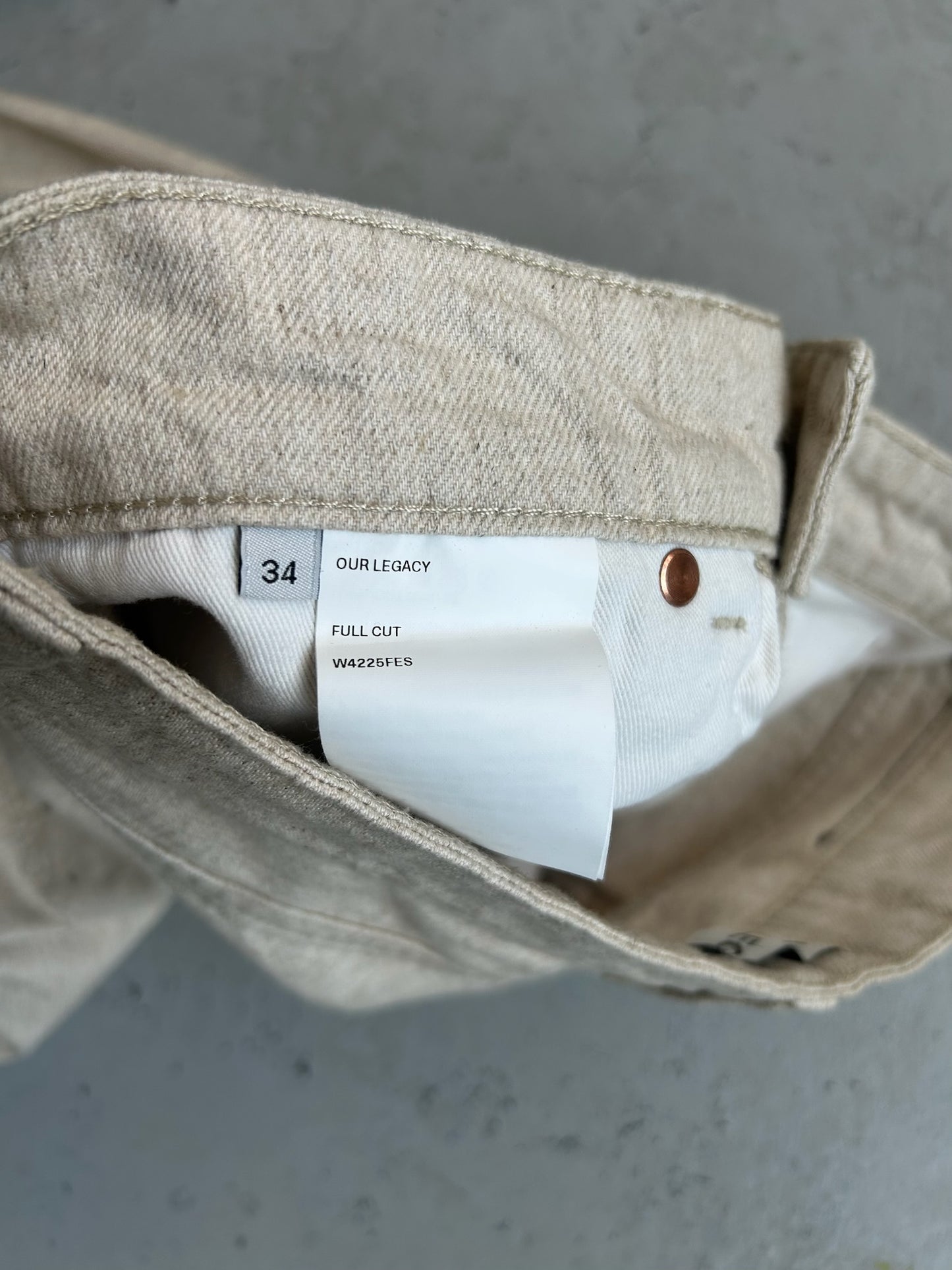 Our Legacy Ecru Slashed Denim (34)