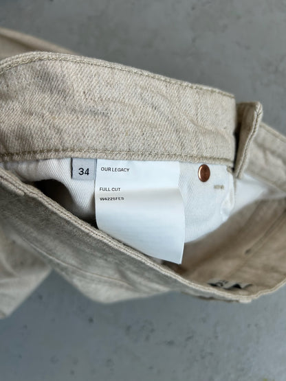 Our Legacy Ecru Slashed Denim (34)