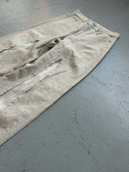 Our Legacy Ecru Slashed Denim (34)