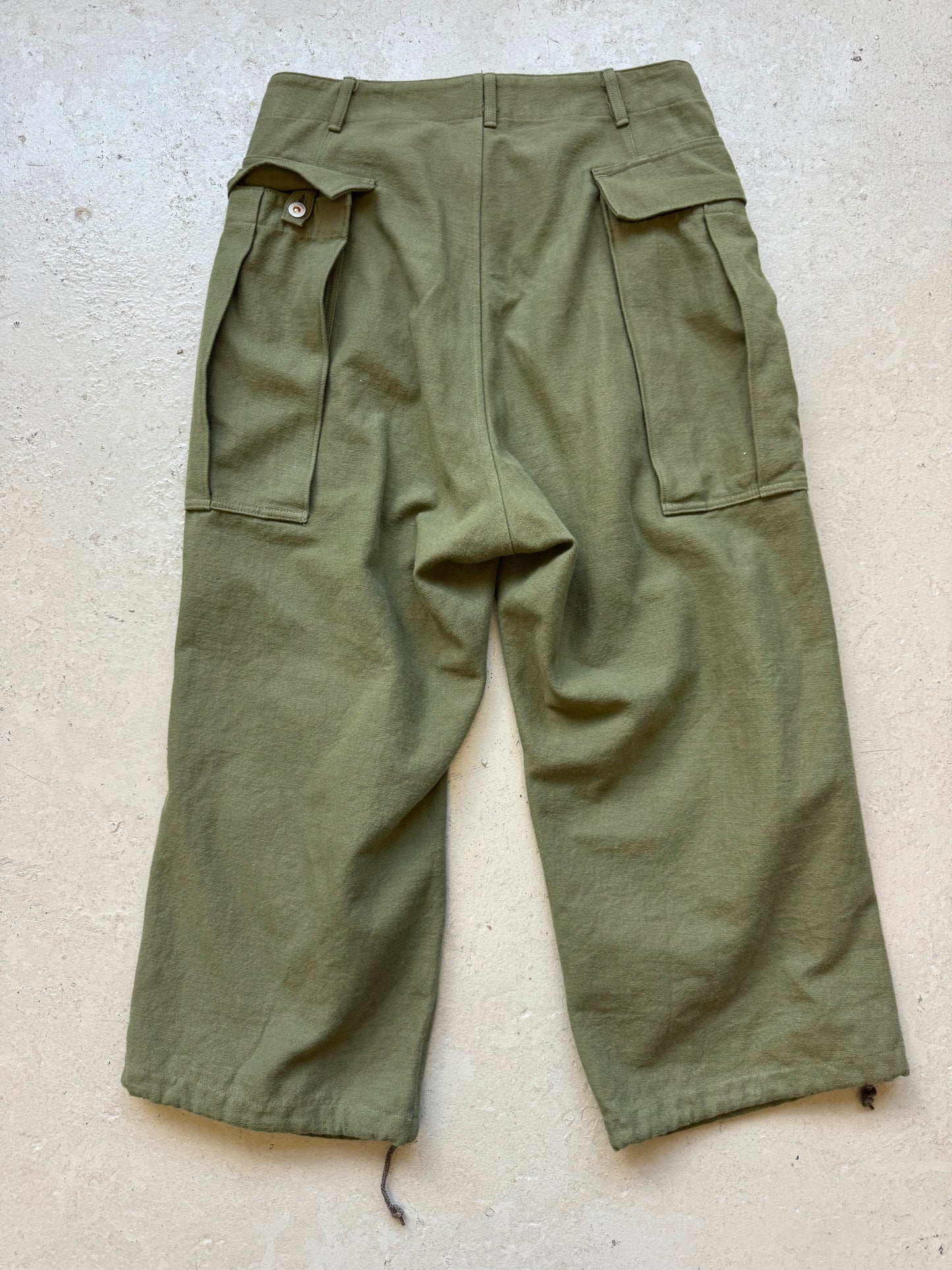 Herill Japanese Cotton Olive Cargo Pants (3)