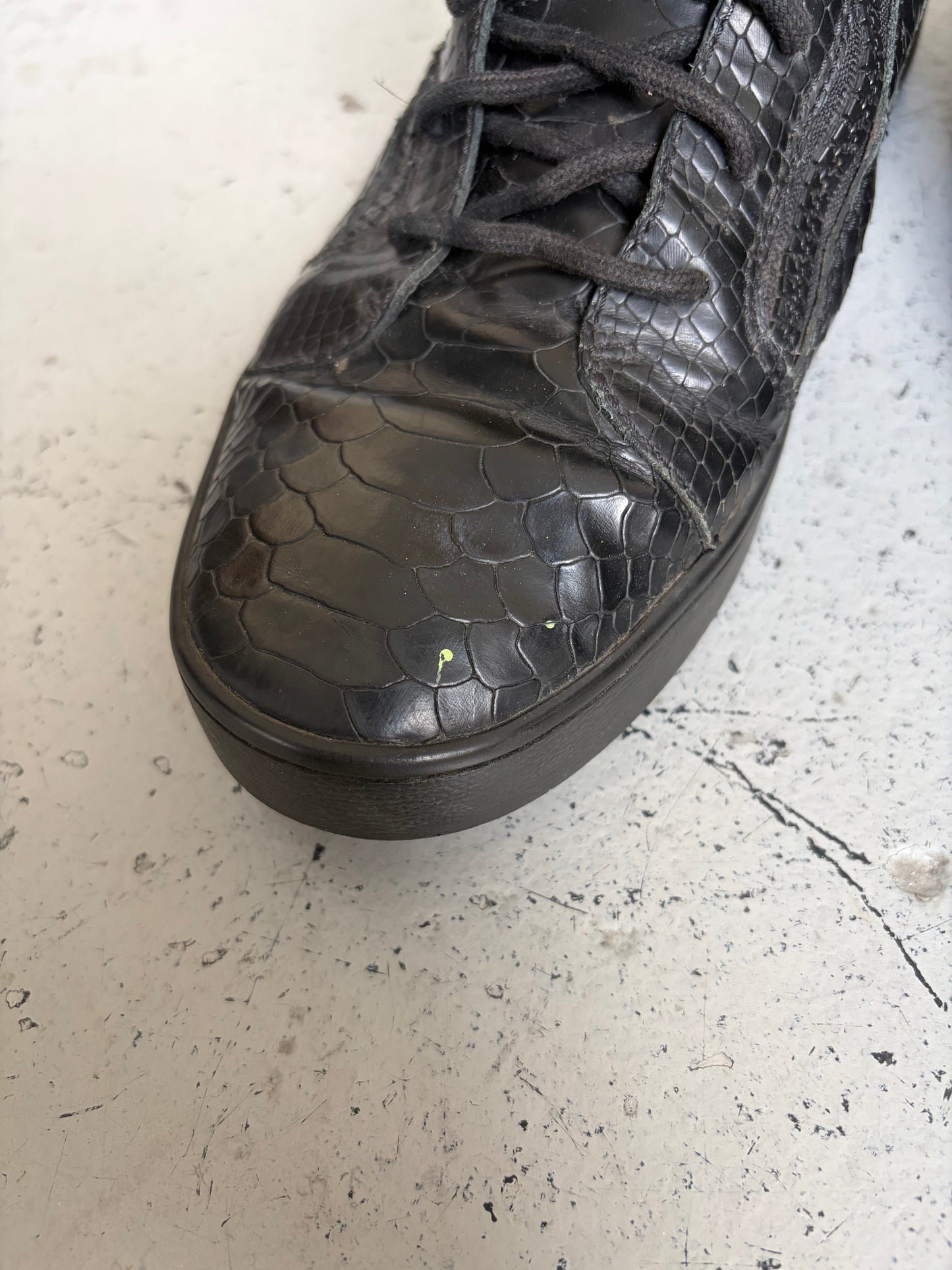 Giuseppe Black Snake Skin Sneakers (42)