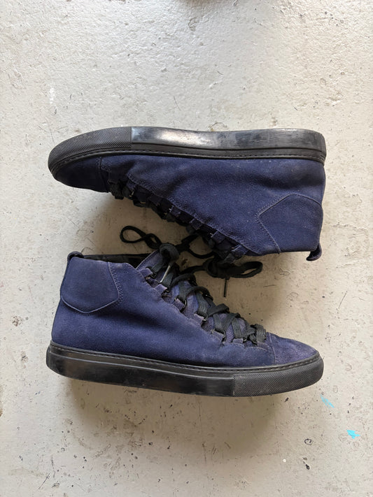 Balenciaga Navy Suede Arenas (40)