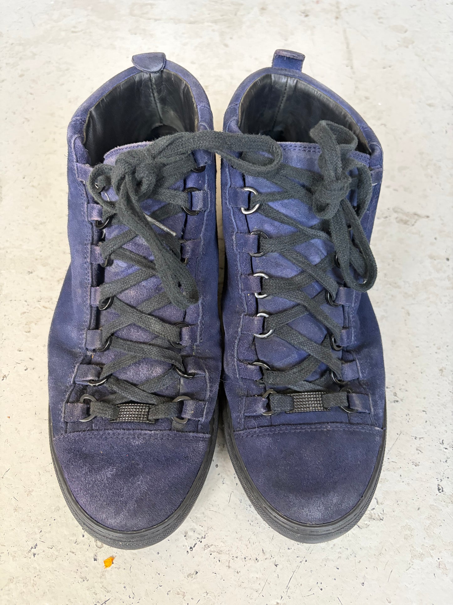 Balenciaga Navy Suede Arenas (40)