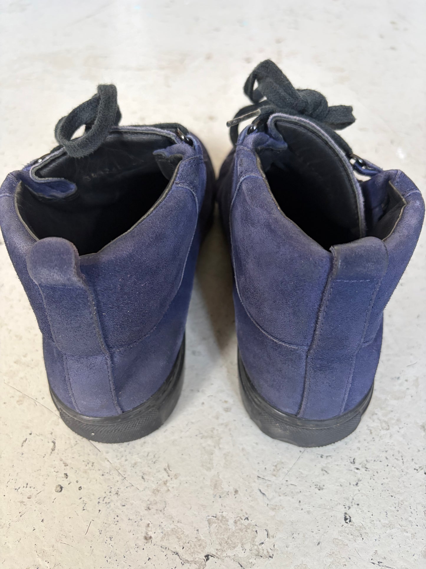 Balenciaga Navy Suede Arenas (40)