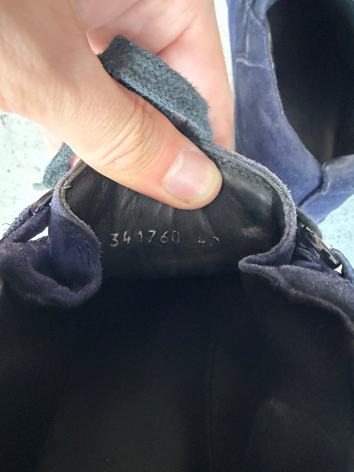 Balenciaga Navy Suede Arenas (40)