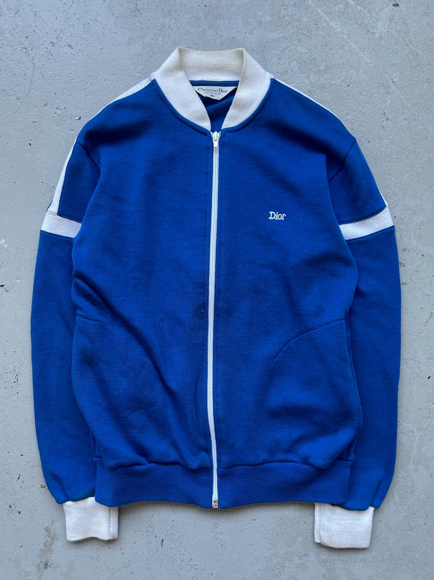 Christian Dior Monsieur Royal Blue Zip Up Sweater (M)