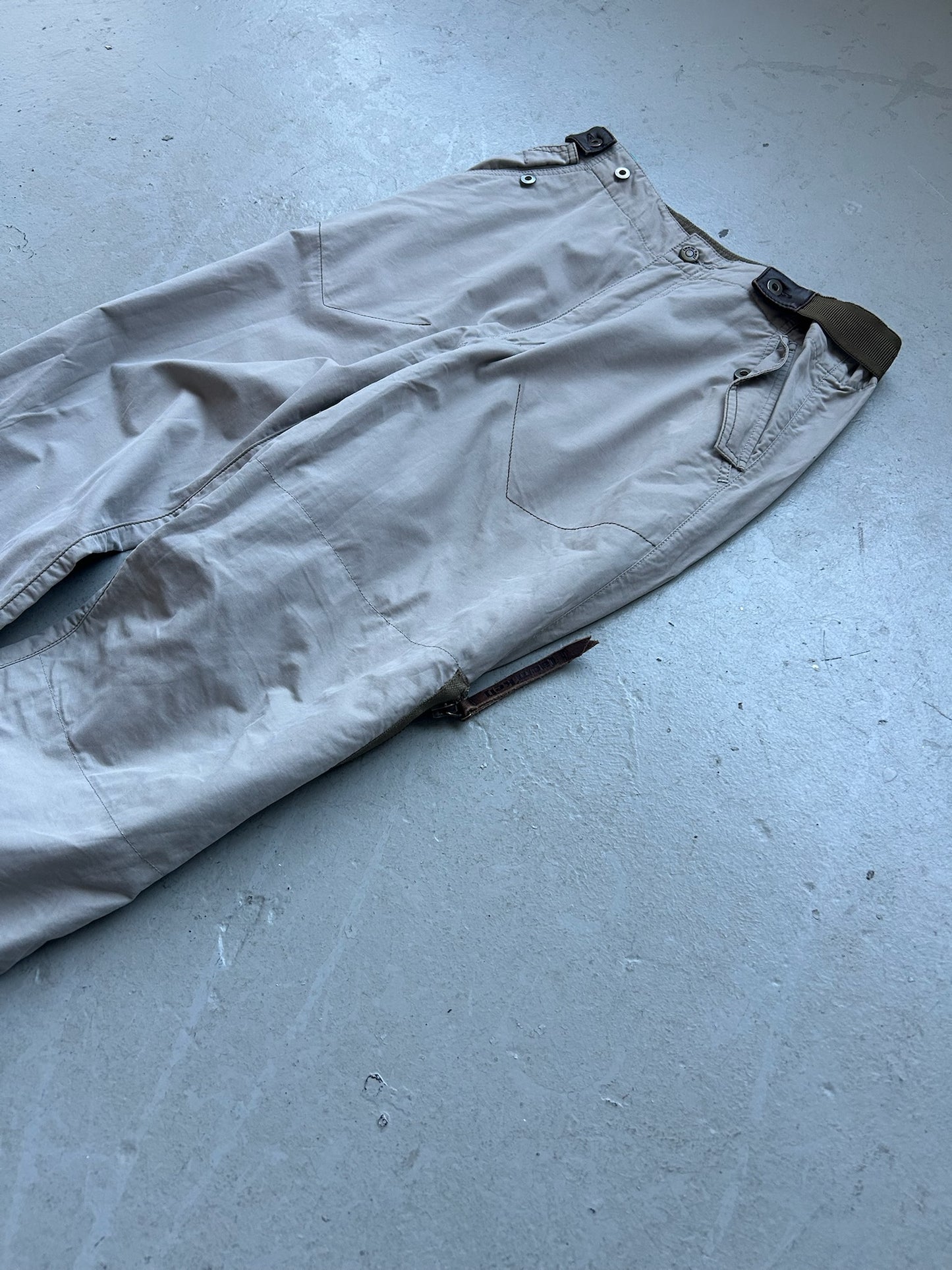 Aem'Kei Olive Side Zip Cotton Utility Pants (28)