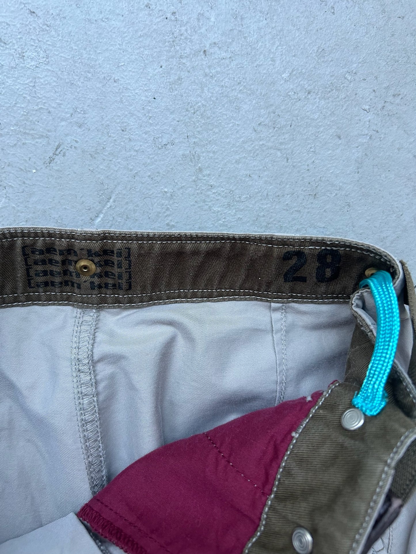 Aem'Kei Olive Side Zip Cotton Utility Pants (28)