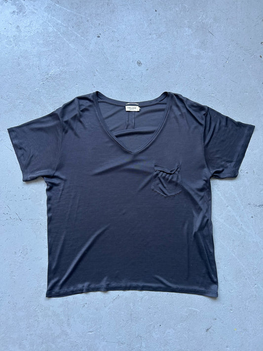 Saint Laurent Paris 2013 V Neck Pocket Tee (XL)