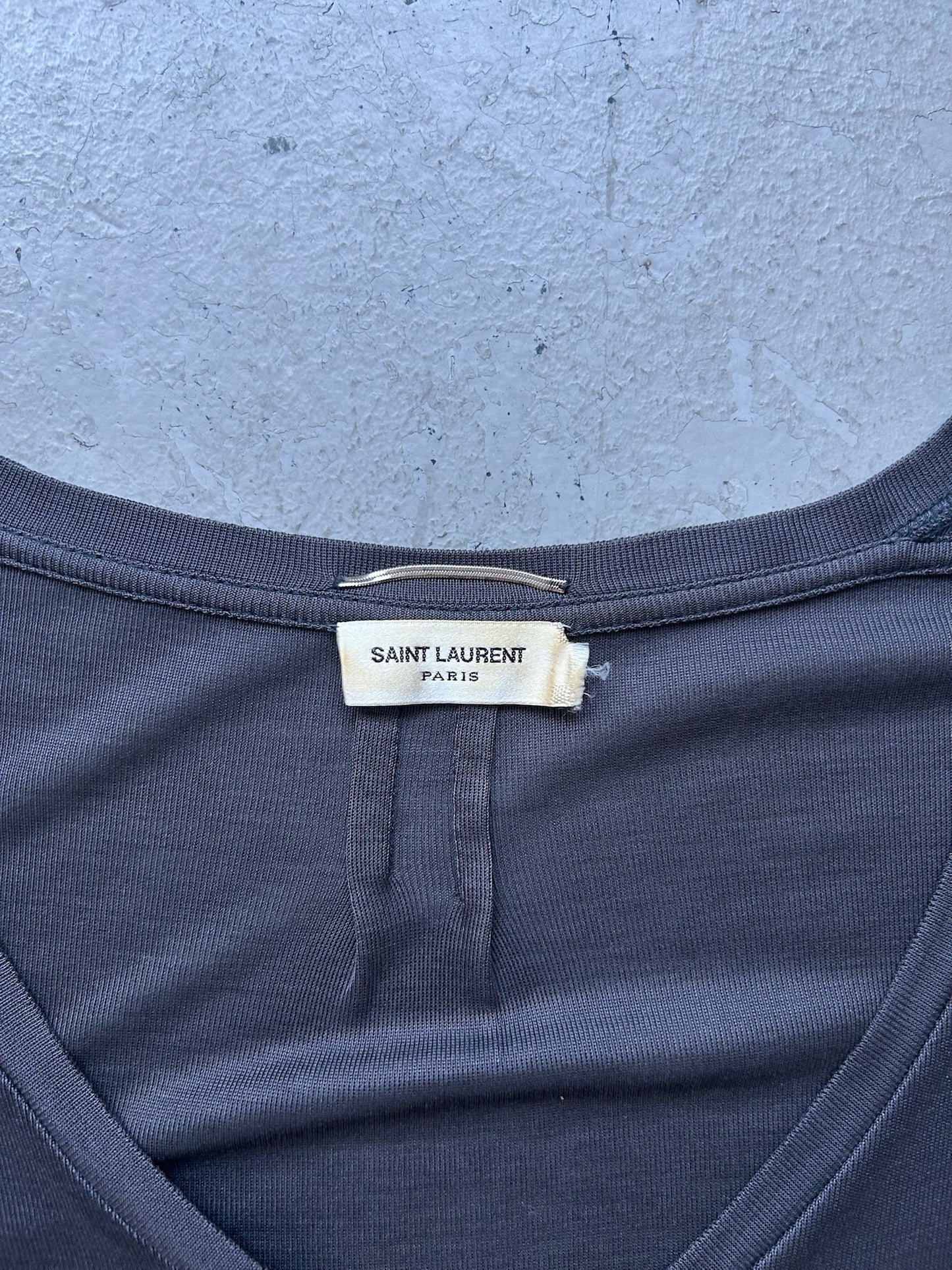 Saint Laurent Paris 2013 V Neck Pocket Tee (XL)