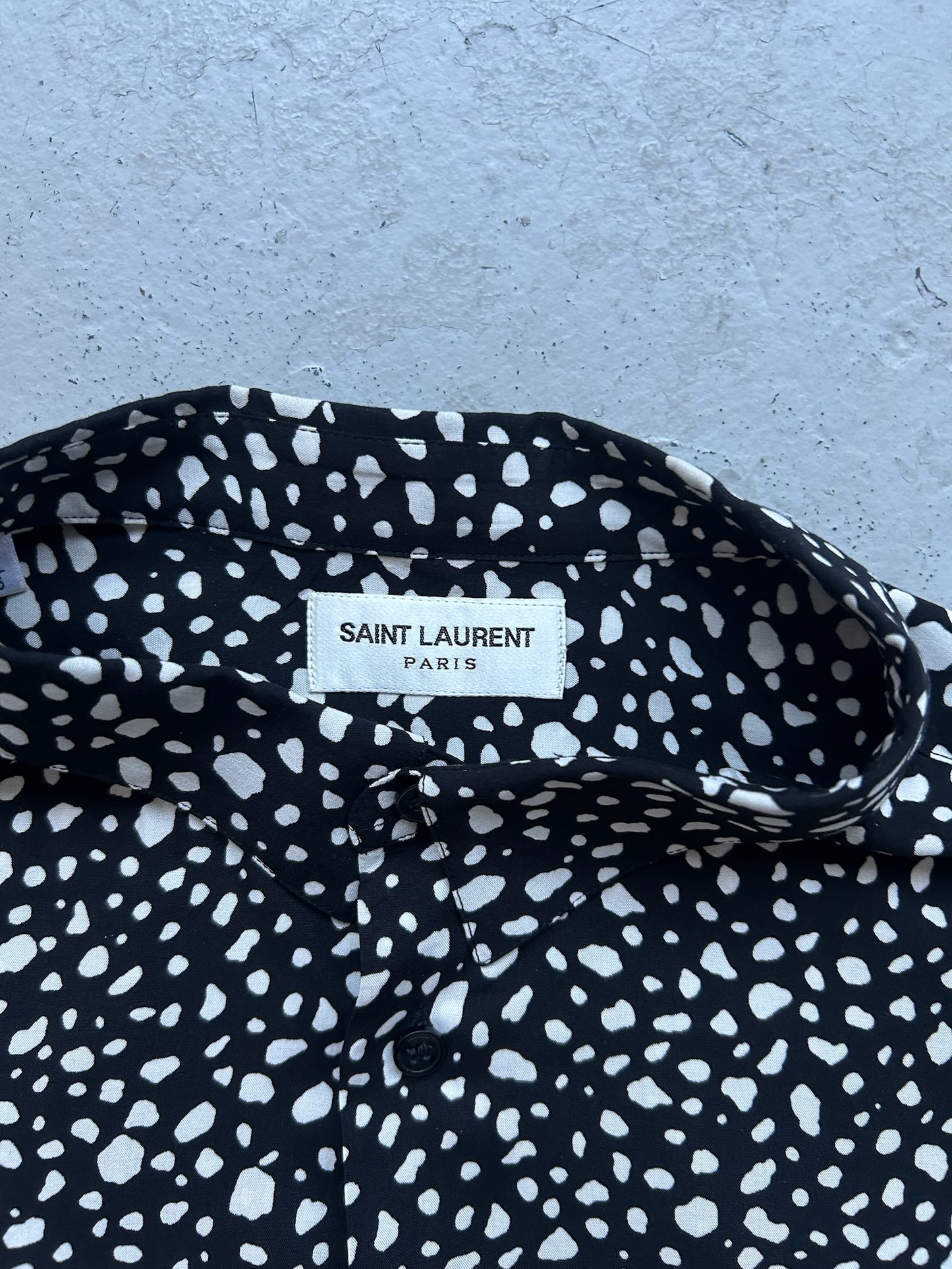 Saint Laurent Speckle Print Button Up (41)