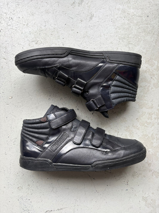Moschino Black Triple Strap Sneakers (44)