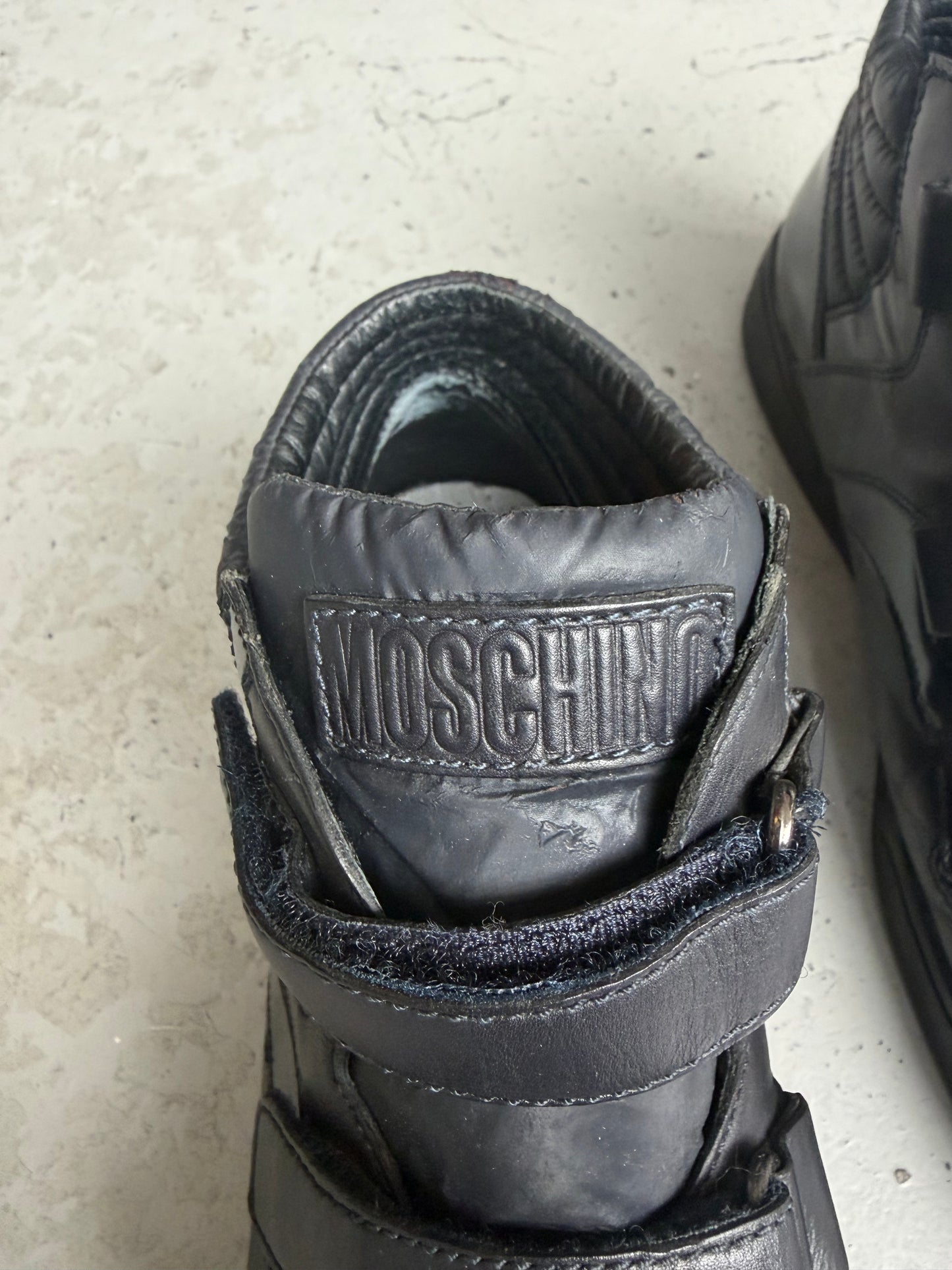 Moschino Black Triple Strap Sneakers (44)