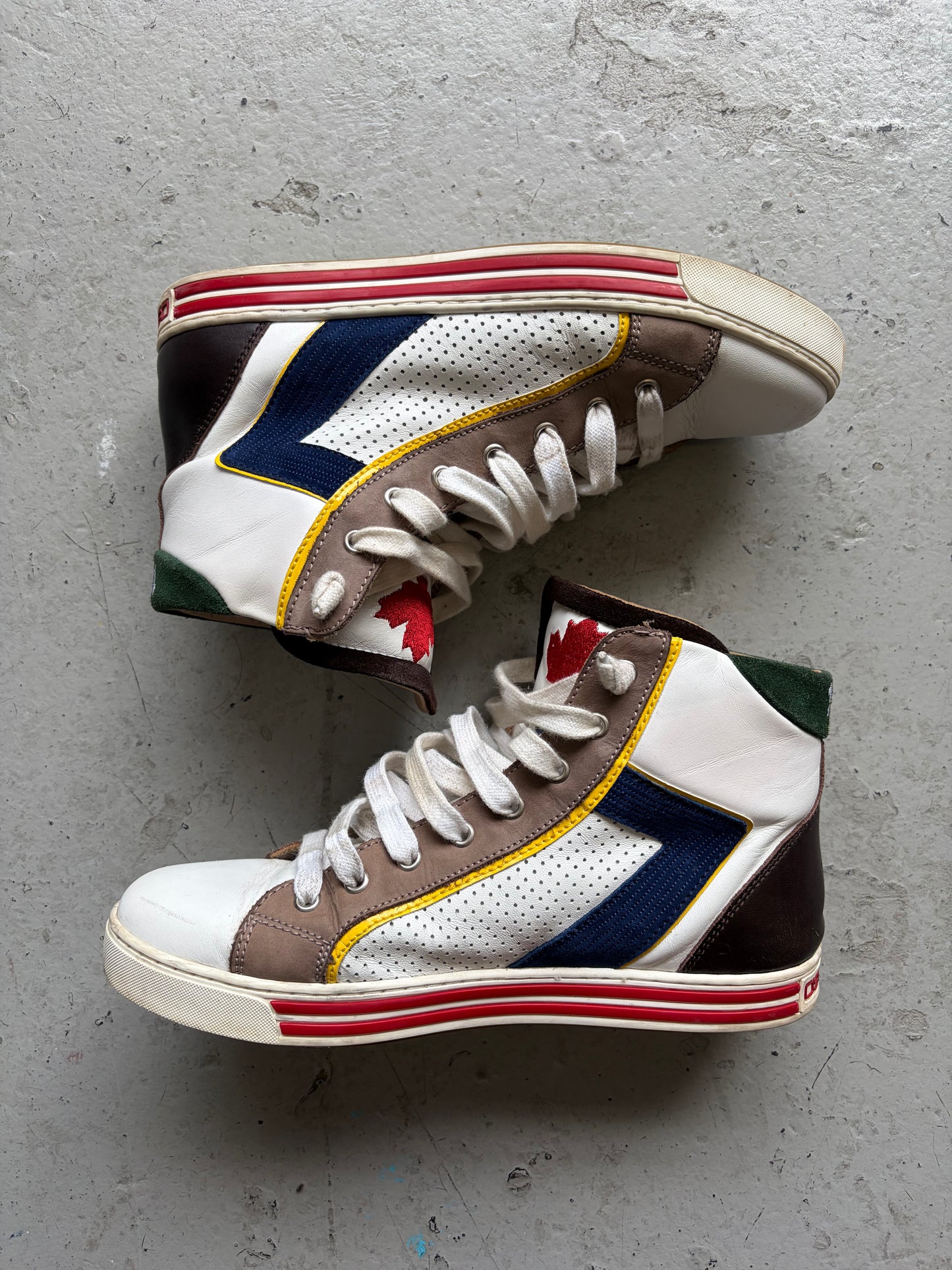Dsquared2 Multi Color High Top Sneakers (40.5)