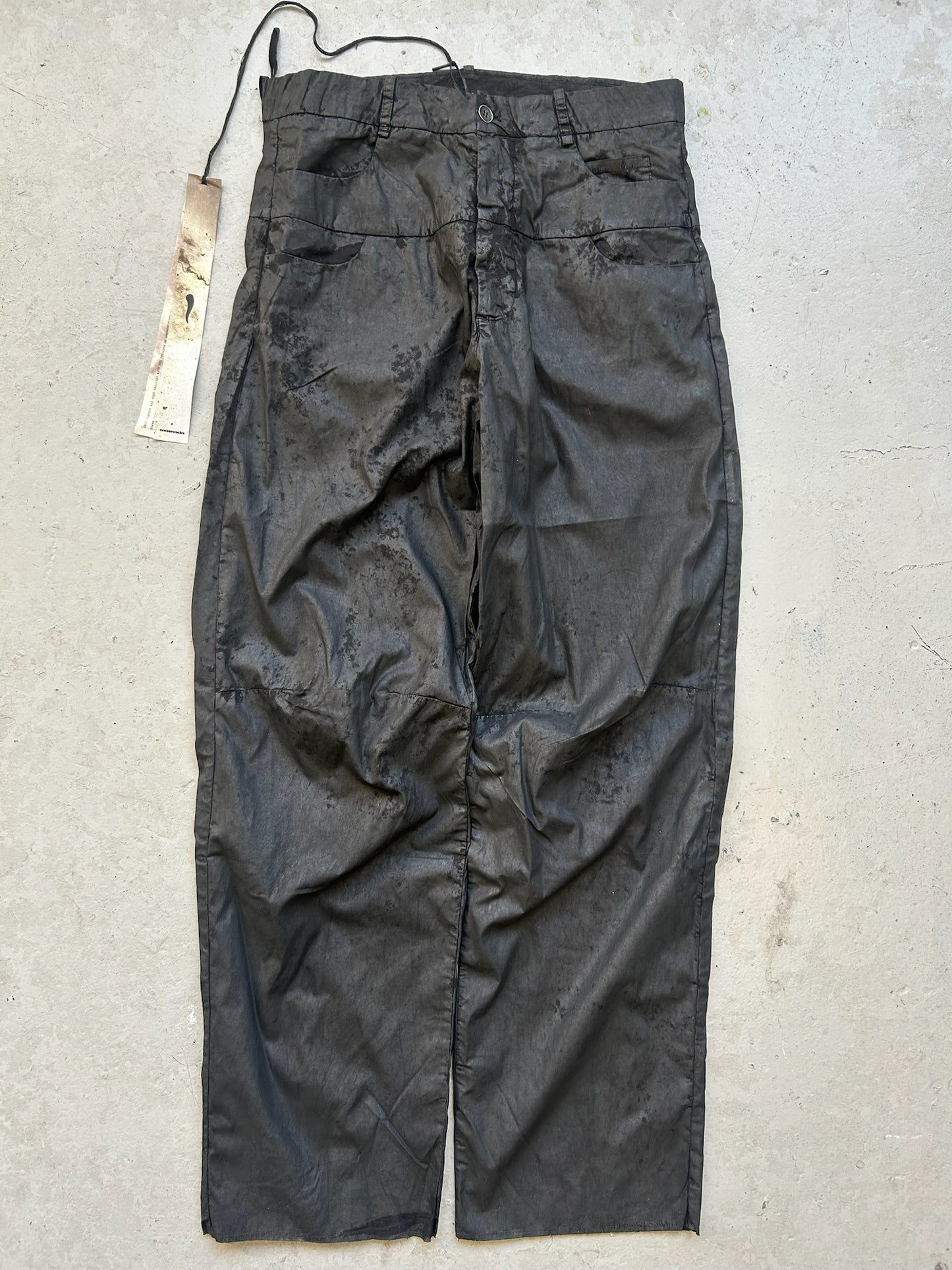 Masnada Cotton Waxed Wide Leg Pants (32)