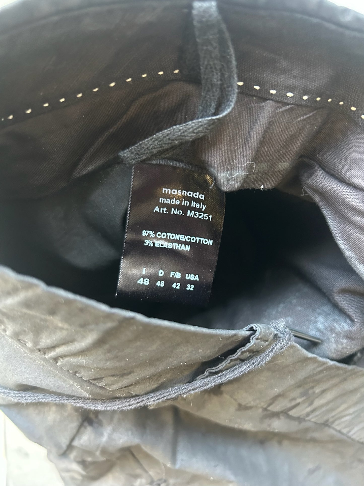 Masnada Cotton Waxed Wide Leg Pants (32)